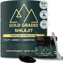 Shilajit 수지 | 500mg 고 효능, Shilajit Pure Himalayan Organic, 85 + Trace Minerals & Fulvic Acid | 에너지 및 면역 지원을위한 Shilajit | 골드 그레이드 Shilajit, 남성 및 여성용 Shilajit | 30g