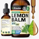 BIO KRAUTER 레몬 Balm 잎 추출물 - Calmness 지원을위한 Vegan Melissa 레몬 Balm Tincture - 설탕 및 알코올 - 2 Fl. Oz.