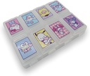 Sanrio Characters Die-Cut 약 보충교재 8 Subdivision 뚜껑 (Mix)를 가진 휴대용 부속품 상자 여행 다색