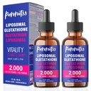 Liposomal 글루타티온 액체 보충교재 (의 포장 2), 비타민 C와 더불어 98% 흡수, L 글루타티온, 병 당 2개 Fl Oz