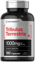 남자를 위한 Horbaach Tribulus Terrestris | 1000mg | 180 캡슐 | 추출물 보충교재 | Non-GMO 및 글루텐 무료