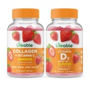 Lifeable 교원질 & 비타민 C + 비타민 D 5000 IU의 Gummies 뭉치 - 중대한 촉감, 비타민 보충교재, 글루텐 자유로운, GMO 자유로운, Chewable 거미