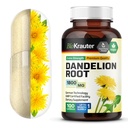 BIO KRAUTER Dandelion 뿌리 캡슐 - 1800 mg 힘 - 100개 조사 - Dandelion 뿌리 보충교재 - 간호 지원을 위한 Vegan 캡슐