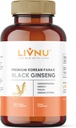 LivNu | Premium Korean Black Panax Ginseng | 에너지, 초점, 성능, 체력, 면역력 지원 | Vegan Pills