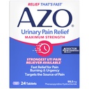 AZO Urinary 진통 최대 힘, UTI 고통, 불타는 & 긴급의 빠른 기복, 고통의 표적 근원, #1 가장 신뢰된 상표, 24의 정제