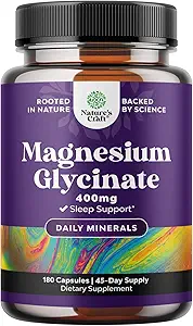 순수한 마그네슘 글리세린 보충교재 400mg 당 서빙 - 무드 수면과 휴식 지원을 위한 성분 400mg를 가진 여자 & 남자를 위한 Vegan 높은 흡수 킬레이트된 마그네슘 캡슐 - 180 조사