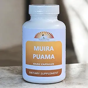 일반 Muira Puama 껍질 분말 캡슐 500mg - 60