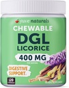 Chewable Ultra-Pure DGL Licorice 정제 4000 mg – Stomach, Gut & Intestinal 안전 – 자연적인 산 Reflux 공식 – 10:1 Deglycyrrhizinated Licorice 뿌리 추출물 – 120 Chewables