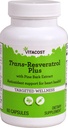 Vitacost Trans-Resveratrol Plus -- 60 채식 캡슐