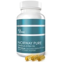노르웨이 순수한 오메가-3 물고기 기름 Softgels 2,400mg (90ct) - 4X 농도 EPA & DHA, 세 배 증류, Burpless, 야생 잡은, 피부 & 머리, 합동, 심장 건강