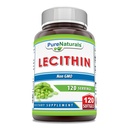 순수 자연 Lecithin 1200 mg Softgels 보충 | 높은 효능 | 비 GMO | 글루텐 무료 (120 개)