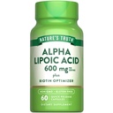 Nature's Truth Alpha Lipoic Acid 600mg | 플러스 Biotin Optimizer | 60 캡슐 | 비 GMO & 글루텐 무료 보충