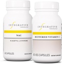 버퍼 비타민 C 캡슐 1,000 mg, 60 Vegan 캡슐 & NAC, 60 캡슐과 통합 치료 번들 - 산화 방지제 지원 * - Respiratory & Lung Function* 지원