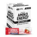 최적 영양 Amino Energy Plus Hydration Packets, On-The-Go 에너지 분말 스틱 팩, Strawberry Burst, 25 카운트