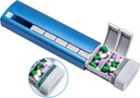 Daviky Metal Travel Pill 주최자, 프리미엄 알루미늄 알약 상자 7 일, 주간 매일 알약 케이스, 의약품, 보충제 및 비타민 (Blue+Gray)을위한 세련된 & Cute Pill 홀더