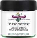 Vitanica V-Probiotics - 여성을위한 Probiotics - Lactobacillus Rhamnosus, Gasseri 및 More - 여성 건강 보충 - 여성 - 30 질 좌약