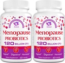 Menopause는 여자를 위한, 여성을 위한 120억 CFU Probiotics, Menopause 뜨거운 섬광, 밤 땀, 무드 그네 및 호르몬을 위한 All-Natural Probiotic 보충교재를 보충합니다 - 120 초본 캡슐
