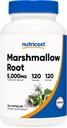 Nutricost Marshmallow Root 5000mg Equivalent, 120 채식 캡슐 - 글루텐 무료 및 비 GMO - 10 : 1 추출물의 500mg에서