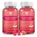 비타민 D3, K2를 가진 칼슘 구연산염 1200mg Gummies - 뼈, 이, 여성 & 남자, 복숭아 풍미-60 Gummies를 위한 면역성이 있는 칼슘 마그네슘 아연 d3 보충교재