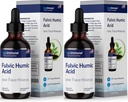 Fulvic Humic 산성 액체 보충교재. 식물은 무기물 하락을, 에너지 부스트를 위한 75의 Trace 무기물 이상 파괴했습니다. 8 달까지 공급. 농도 250%. 2oz 각각. 2개의 병.