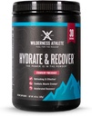 Wilderness Athlete - Hydrate & Recover | Liquid Hydration Powder Electrolyte Drink Mix - Bcaas와 패스너를 복구 - 비타민 C 1000mg의 하이드로 테 파우더 - 30 서빙 욕조 (Strawberry Pomegranate)