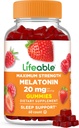 Lifeable Melatonin 20mg Gummies | 성인을 위한 중대한 타박상 잠 보충교재 | 잠그고 체재하는 것을 도울 수 있습니다| 성인, 남자, 여자를 위한 채식 Sleep Gummies | 60 Melatonin Gummies 20mg