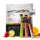 Hydrofy Hydrogen Water + Electrolytes 음료 믹스 - 다양한 팩 | 분자 수소, 나트륨, 칼륨, 마그네슘 | 레몬 라임, 라즈베리, 오렌지 + 카페인 | 12 개