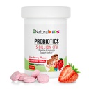 어린이 소화 건강, 면역 지원 및 어린이 Gut 건강 보조 식품 5 억 CFU 어린이 연령 3 위 - Strawberry 맛 60 Chewable Probiotic 정제