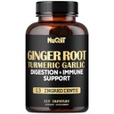 생강 보충제는 Turmeric Curcumin, 마늘 전구, Berberine HCl, Echinacea - 210 캡슐과 캡슐을 보충합니다.