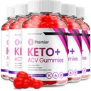 (5 팩) 프리미어 Keto ACV Gummies - 고급 공식 Premiere Keto Plus ACV Gummies Apple Cider Vinegar Premier ACV Dietary 보충 리뷰 남성 여성 (300 Gummies)