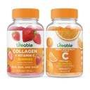 Lifeable 교원질 & 비타민 C + 비타민 C 750mg의 Gummies 뭉치 - 중대한 촉감, 비타민 보충교재, 글루텐 자유로운, GMO 자유로운, Chewable 거미