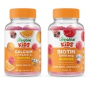 Lifeable Biotin Kids + 비타민 D 어린이 칼슘, Gummies 번들 - 훌륭한 타스팅, 비타민 보충, 글루텐 무료, GMO 무료, Chewable Gummy