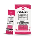 GoLive Prebiotic and Probiotic for Women, 남성, 아이. Berry Pomegranate Synbiotic 분말 w/L 글루타민, 비타민 D3의 전해질. Gut 건강, 소화, 대사, 면역력 15-50B CFUs를 위해.