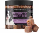 JustFoodForDogs Probiotic 부스터 Gut 건강 개, 소화 건강 지원, 설사, 인간 학년 성분 - 45 개