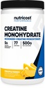 Nutricost Creatine Monohydrate 분말 (Pineapple Mango, 500 그램) - Micronized Creatine 보충 - Vegan, Non-GMO, 글루텐 무료