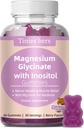 마그네슘 글리세라이드 Gummies 400mg, 여성용 w / Inositol 500mg, 수면, 스트레스 및 근육 완화, 대사 건강, 설탕 무료, 멜라토닌 없음, 글루텐 없음, 비 GMO, 비건, Pectin, 60