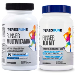 Runner Multivitamin & Joint Support Supplement - 산화 방지제, 비타민 B 복합체, 건강, 에너지, 내구시간, 회복을위한 Probiotics - 글루코사민 Chondroitin, MSM - GMP 실행 보조제