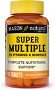 MASON NATURAL Super Multiple 34 Vitamins and Minerals - 완전한 영양 지원, One Multivitamin의 모든, 전반적인 건강을 지원, 100 정제