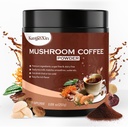 버섯 커피 분말 - 사자 Mane, Hericium Erinaceus, Ganoderma Lucidum, Cordyceps Militaris, Shiitake | 버섯 인스턴트 커피 | 50 인분