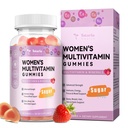 Totaria Sugar Women 14+ w/Iron, Inositol, Folate, Biotin, Womens Daily Multivitamin Gummy w/Vitamin A, C, B, D3, K2, Hair, Skin, Energy, Immune, Strawberry 풍미를 위한 무료 Multivitamin Gummies