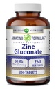 Amazing Formulas Zinc Gluconate 50 Mg 보충교재 | 정제 | Non-GMO | 글루텐 프리 | 미국제 (1 팩 | 250 개)