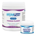 KALA HEALTH MSMPure Coarse 조각 1lb와 근육 & 합동 크림 2oz 뭉치