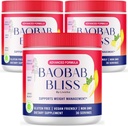 (3 팩) Baobab 블리스 분말, Baobab 블리스 유기 분말, Baobab 블리스 분말 모든 천연 섬유 보충교재, Baobab 블리스 과일 분말, Baobab 블리스 분말 유기 검토, 3 달 동안 90의 서빙
