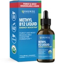 USDA 유기 비타민 B12 액체 하락 - 강화된 에너지와 신경 체계 지원을 위한 Methylcobalamin - 30의 서빙 - 흡수를 위해 높게 생물 가능 - 비 GMO, Vegan, 딸기 풍미, 1개 Fl Oz