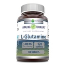 Amazing Formulas L 글루타민 1000 Mg 정제 | 남성용 아미노산 보충 | 비 GMO | 글루텐 프리 | 미국에서 제작 | (1 팩, 120 개)