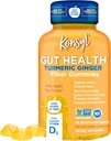 Konsyl Gut 건강 Turmeric Ginger 섬유 Gummies - 지원 소화 건강 + - 성인 56 조사를 위한 채식 섬유 보충교재 Gummies