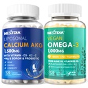 Liposomal 칼슘 AKG 보충교재 1500mg + Vegan Omega 3 보충교재 1000mg