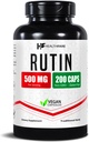Healthfare Rutin 보충교재 500mg | 200 Vegan 캡슐 | 자연적인 Bioflavonoid 공식 | 여분 힘 산화 방지제 지원 | Non-GMO, 글루텐 자유로운 | 미국에서 만드는
