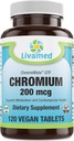 Livamed - 크롬 200 mcg (ChromeMate GTF) Veg 탭 120 조사