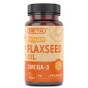 Deva Vegan Omega-3 Flaxseed Oil Supplement - 봉사 당 1000 MG - 감기 압박되는 & Unrefined - 생선 기름 대안 - Omega-3 ALA - 90의 캡슐, 1 팩